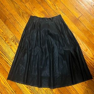 Zara Faux Leather midi skirt